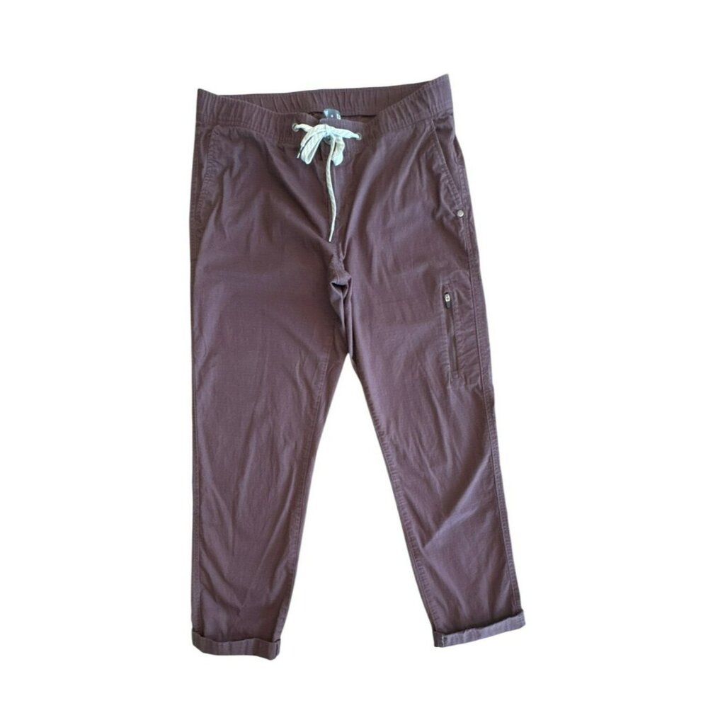 Vuori Ripstop Pants Medium Chestnut Brown DuraTerra Organic Cotton Stretch EUC